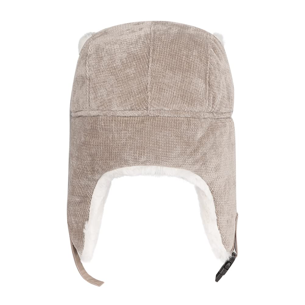 ITODA Enfants Chapka Chapeau d'hiver avec Oreillette Protéger Oreilles Bonnet d'aviateur Russe en Velours Casquette Épais Thermique Chapeau de Ski Extérieur pour Filles et Garçons 6-14 Ans