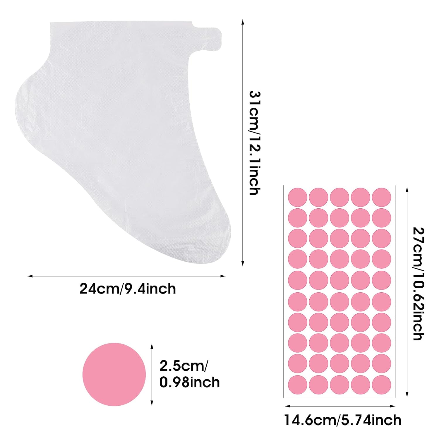 Abeillo 200pcs Paraffin Wax Bath Liners for Feet, Paraffin Baths Socks Thermal Therabath Foot Cover Plastic Pedicure Bags Hot Wax Mitten Bags for Paraffin Wax Machine Wax Treatment : Beauty & Personal Care