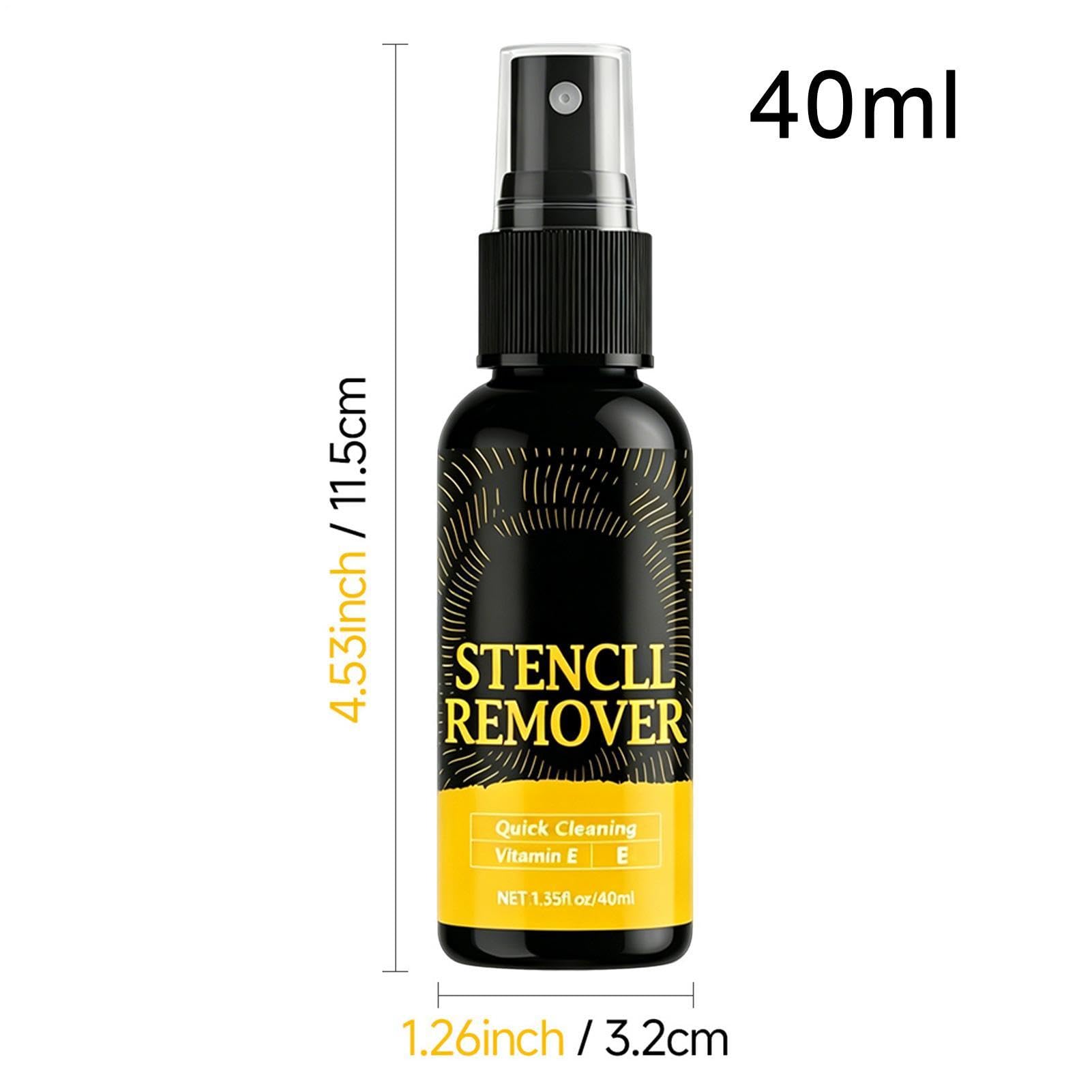 Tattort Reiniger 40 Ml Mit Sprühkopf - tattooStencil Remover, Zur Sanften Entfernung Falsch Angebrachter Stencils Auf Der Haut, Stencil Schablonen Eraser
