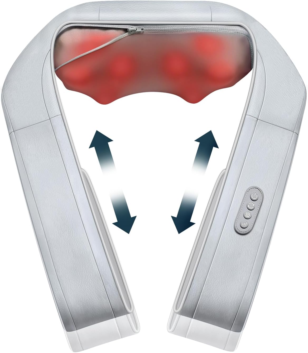 Shiatsu Neck and Back Massager with Soothing Heat, Electric Deep Tissue 3D Kneading Massage Pillow for Shoulder Leg Body Muscle Pain Relief, 3 Speed Intensities