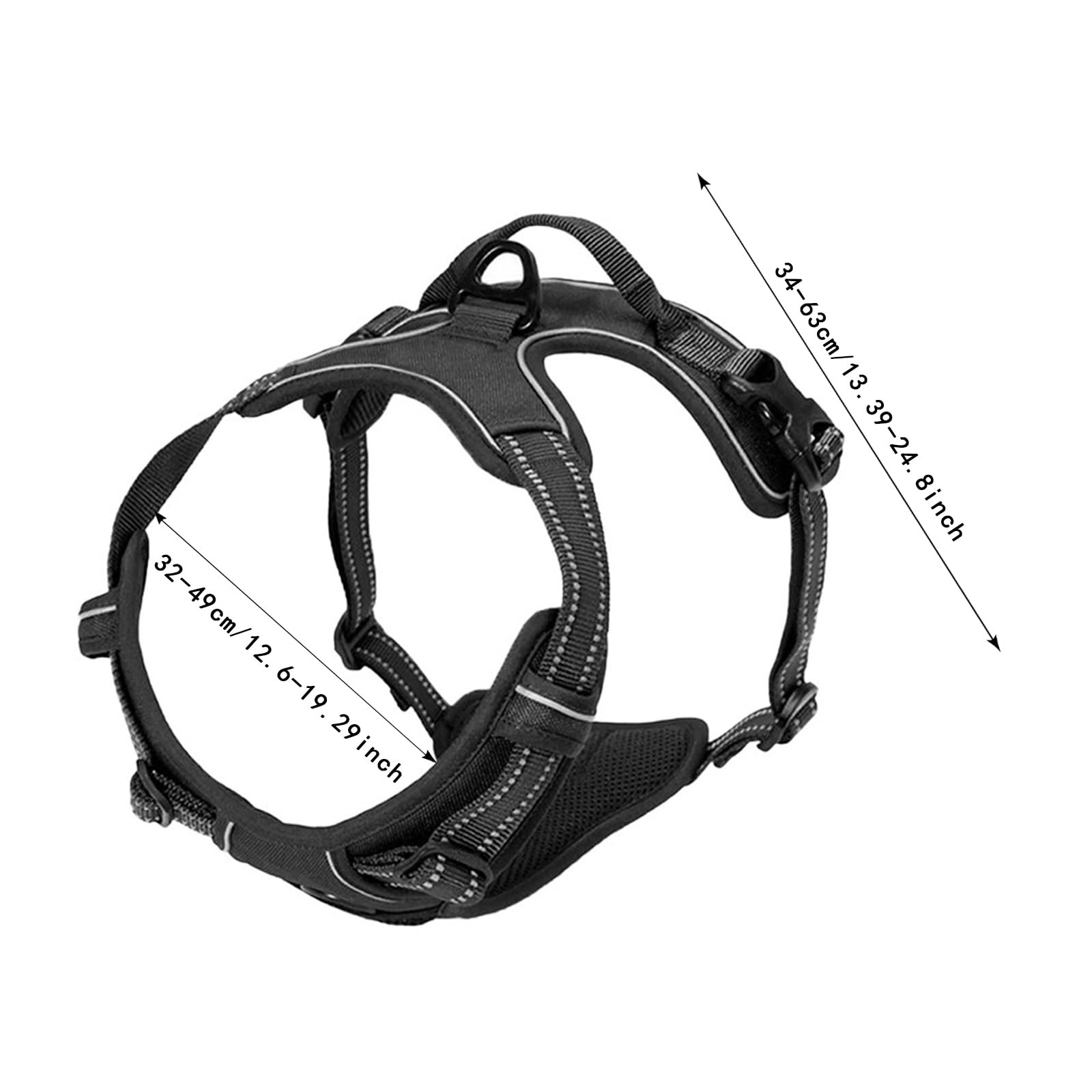 Imbracatura per cani traspirante regolabile con strisce riflettenti, taglia S
