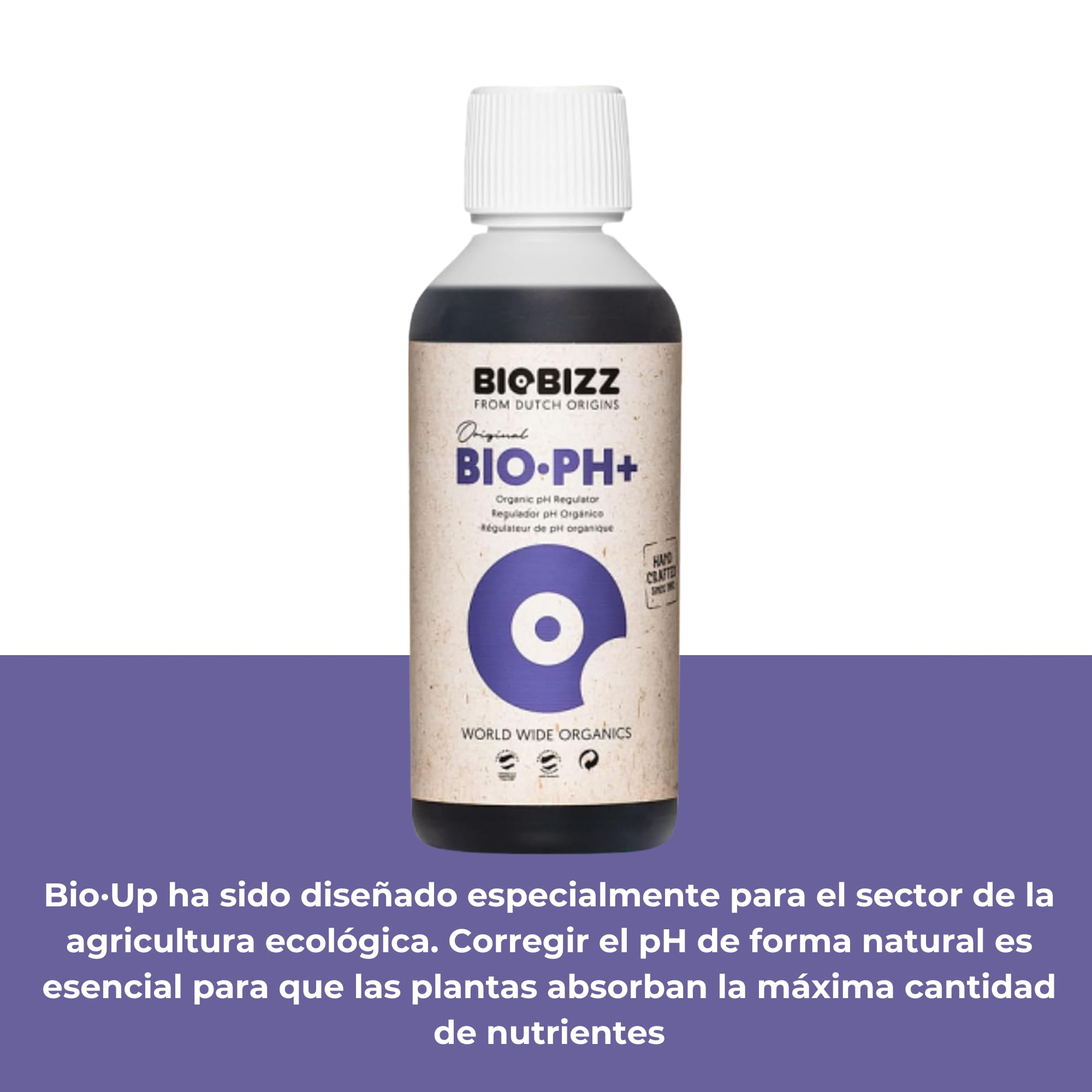 GROWMANIA Biobizz pH + Plus 250 ml + pH – Menos 250 ml líquido + Up Nutrients Boost Up + Vaso Medidor | Superpack Ph up and Ph Down and Boost | Abono elevador de pH para plantas de cultivo