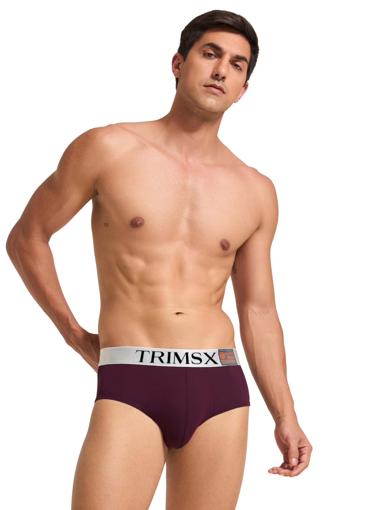 trimsx Mens Micromodal Elastane Flexi Briefs | Breathable Soft Fabric | Stretchable Waistband | Low Rise Regular Fit Underwear Gym | Premium Solid Underpants (Pack of 1)-picture-23