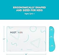 Vista 5 de MLILY Almohada infantil para dormir, almohada ajustable de espuma viscoelástica para niños, juego de cama, almohadas transpirables y refrescantes