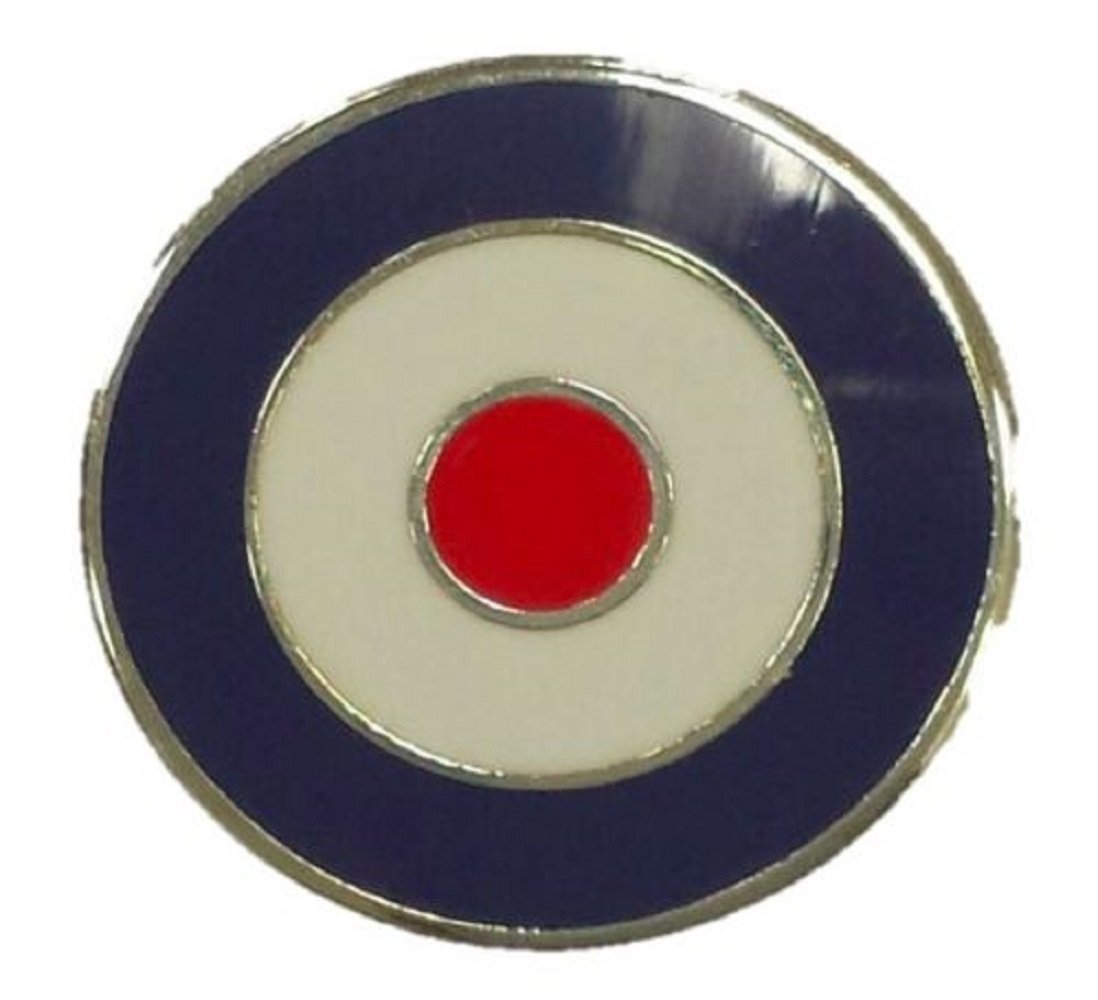 Mod8 Men's Red/Blue/White Plain Mod Target Circle Enamel Pin Badge 2Cm X 2Cm