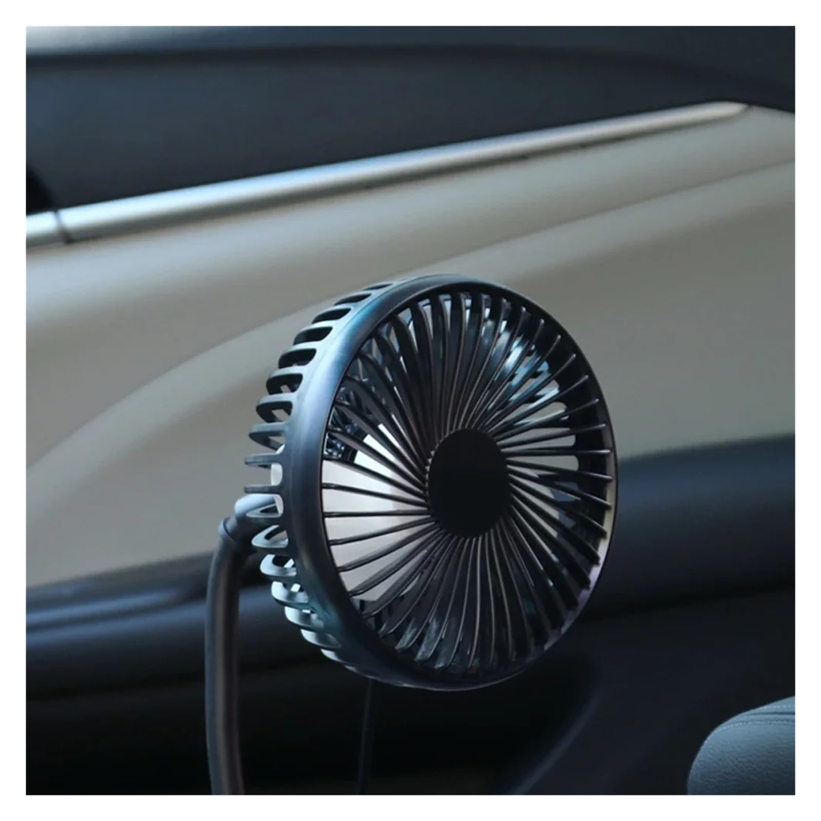 Ventilador Circulador De Aire Interior Doble Cabez Ventilador Enfriador Automático USB De 3 Velocidades Potente Y Silencioso Portavasos Portátil Para Furgoneta Camión SUV RV
