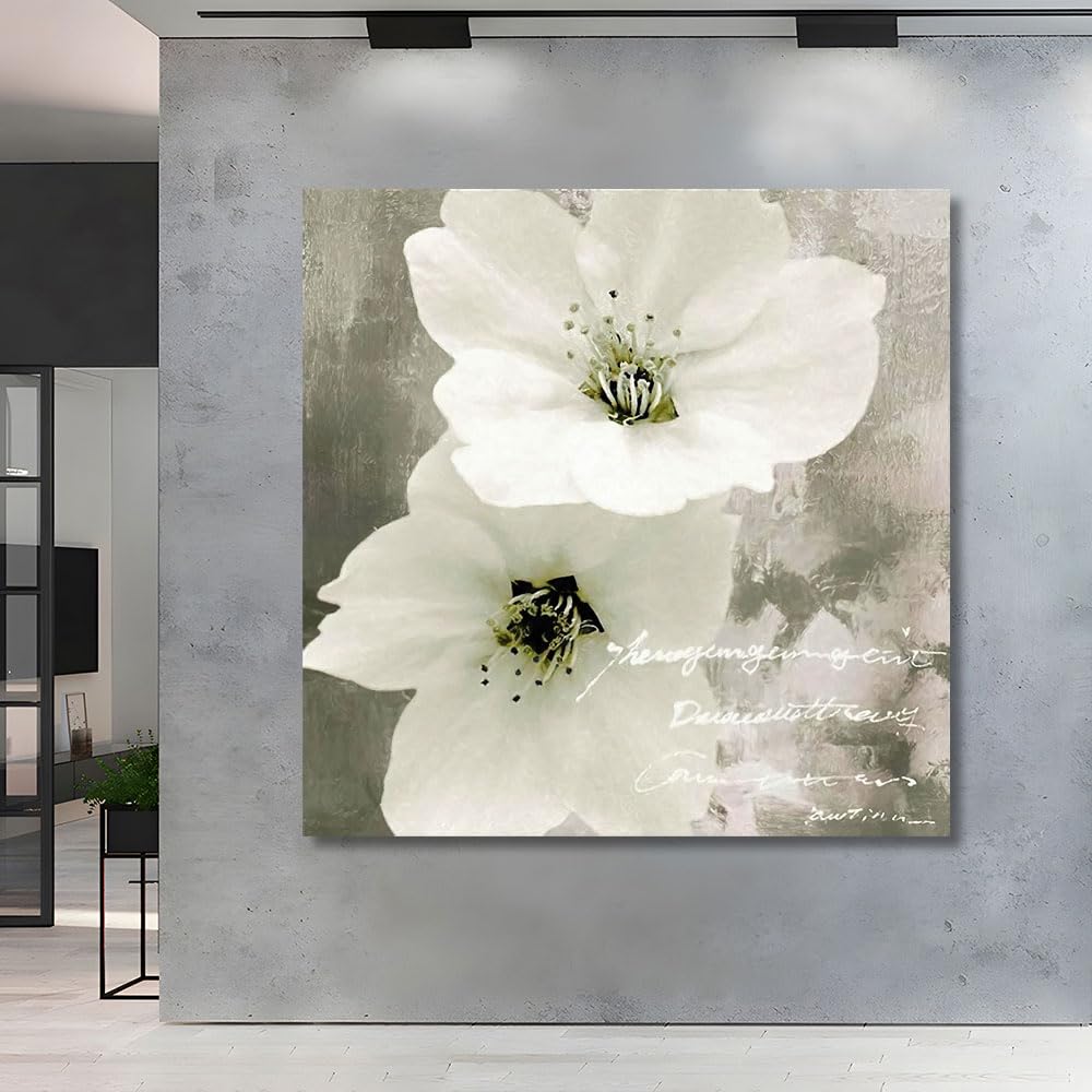 Amazon.co.jp: アートパネル 花 ナチュラル W40cm H40cm 正方形 アート 