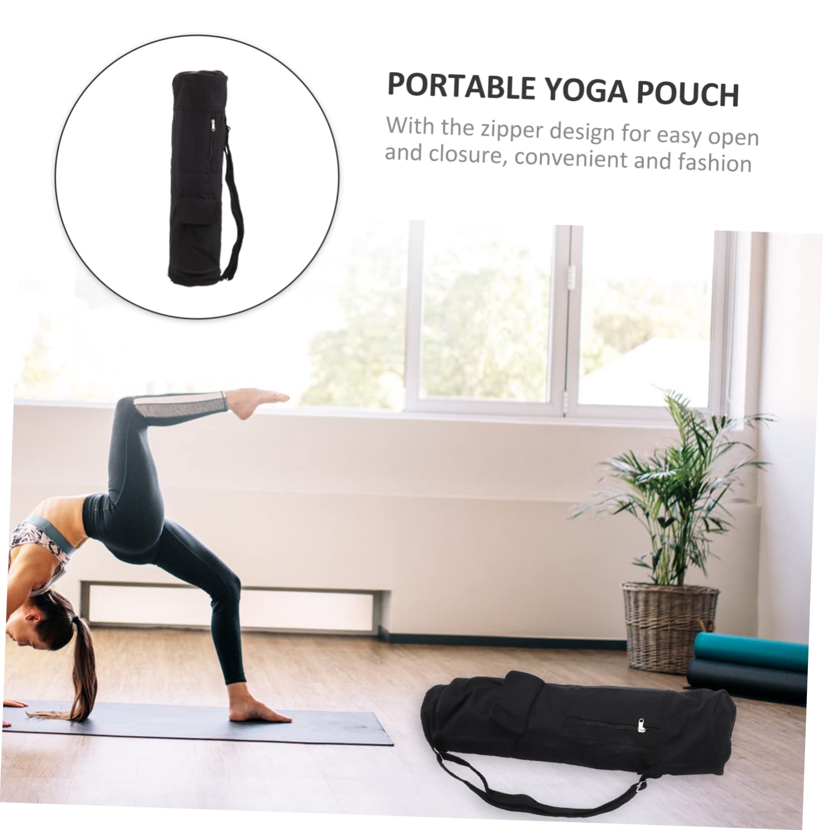 Bolsa para Esterilla de Yoga de Gran Capacidad Ligera y Fácil de Llevar, Hecha de Algodón y Lino, Ideal para Practicantes de Yoga y Uso Diario