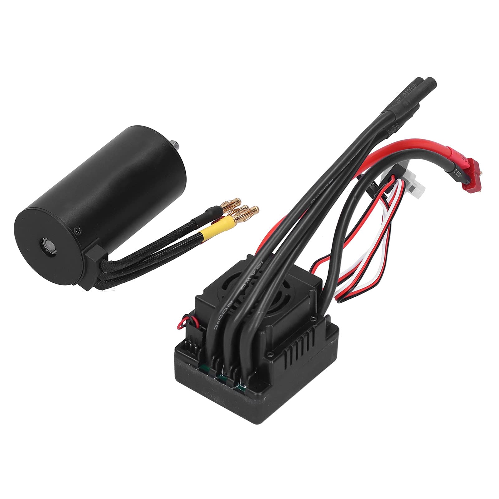 POENVFPO Silnik Bezszczotkowy 3670 2650KV, 120A ESC z Zestawem Wtyczek T, Super Gładka liniowość Przepustnicy, Ulepszone Przyspieszanie i Hamowanie, do Samochodu 1/8 RC
