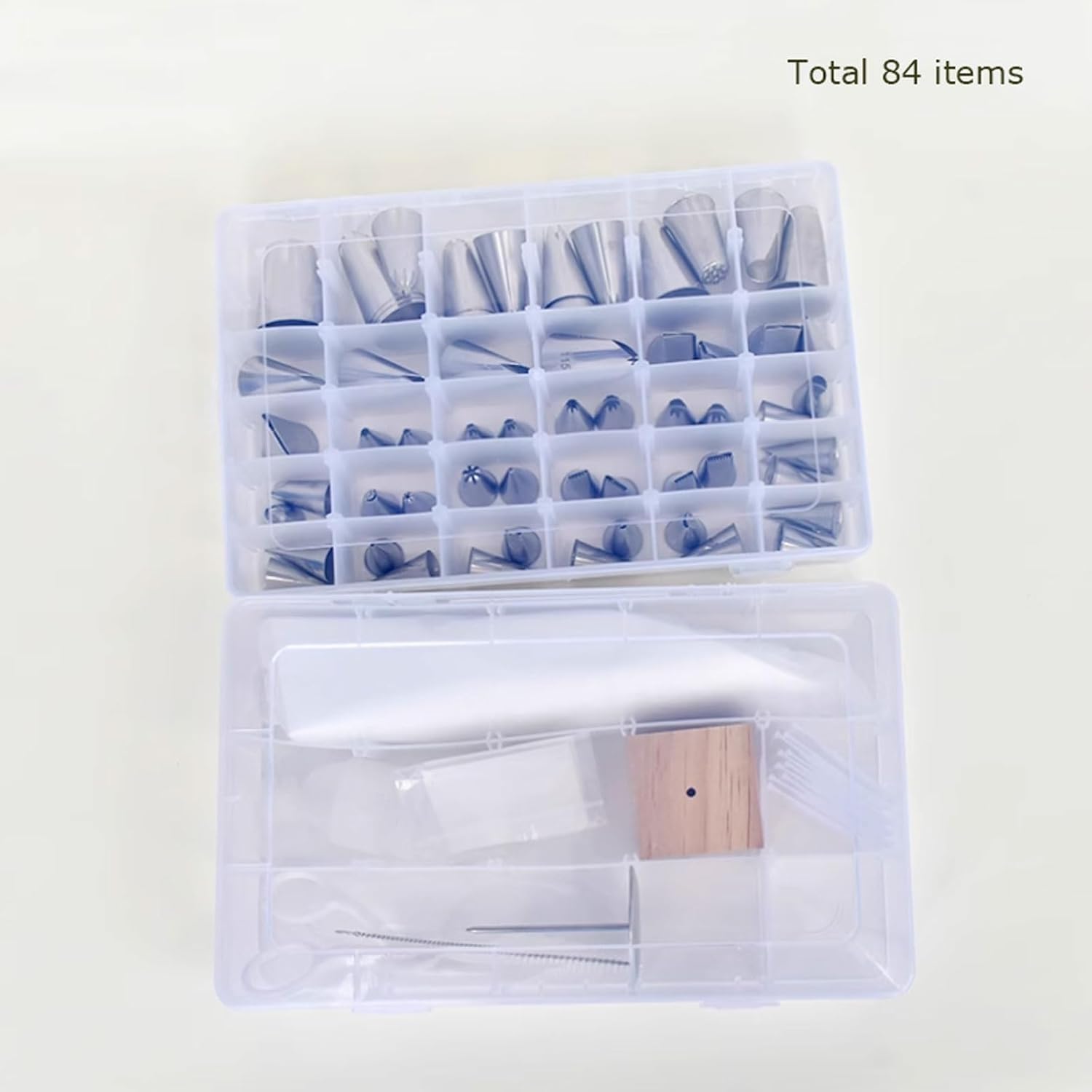 Juego de boquillas de acero inoxidable, kit de decoración de pasteles de 84 piezas para principiantes y profesionales, calidad comercial