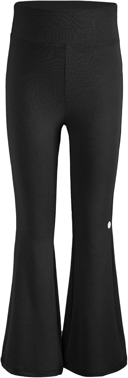 TTAO Girls Kids Flare Leggings High Waisted Bell Bottom Pants Moisture-Wicking Quick Dry Flared Trousers for Summer