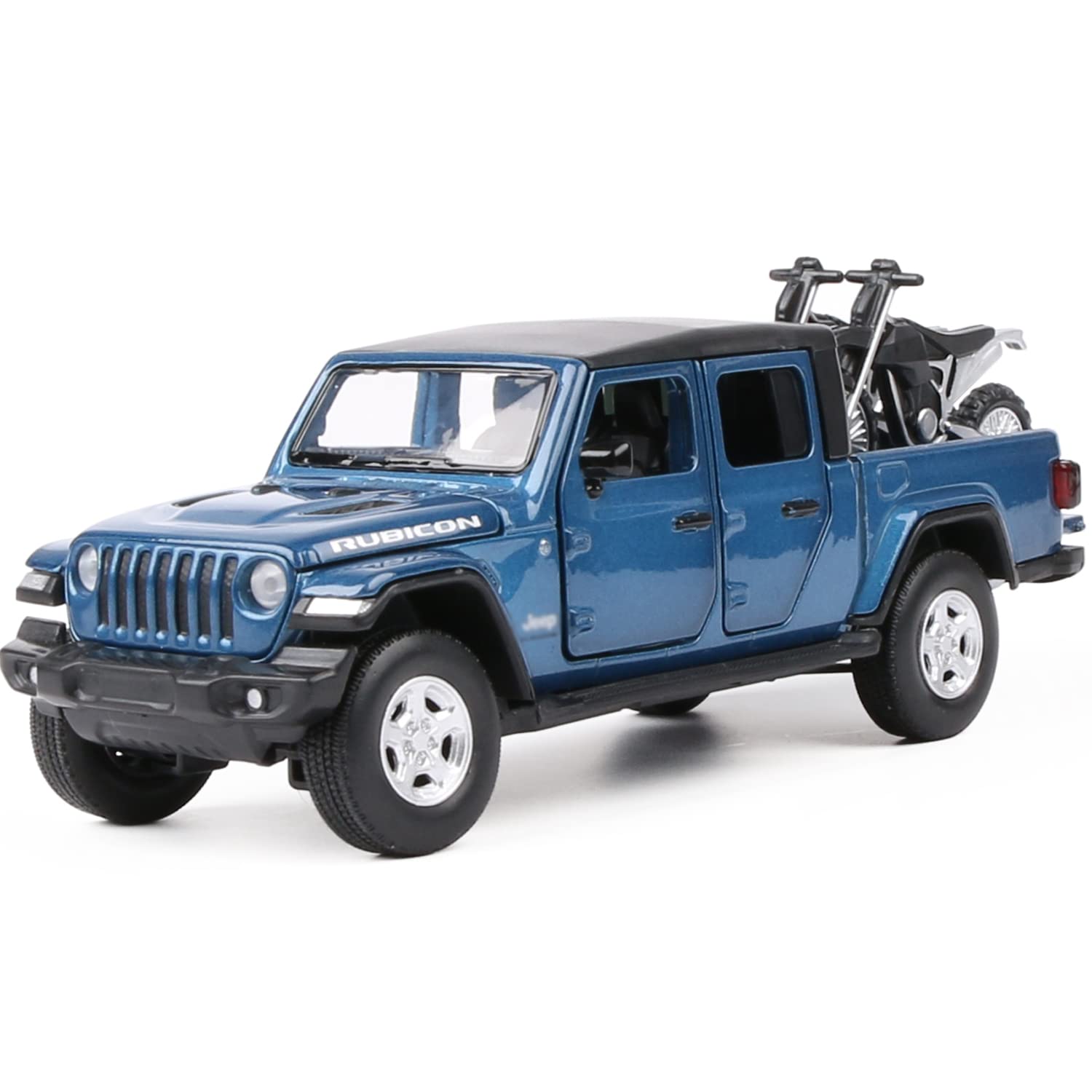 JACKIEKIM 1:32 Alloy Pull Back Car Diecast Model Truck for Gladiator,Collection, Mini Simulation Vehicles Toys for Kids,Boyfriend,Young Peoples Gift（Bule）