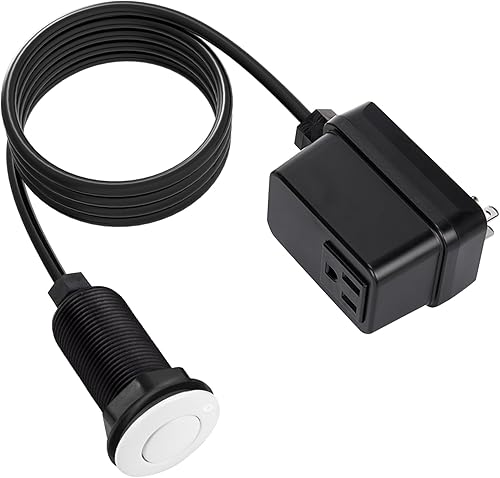 Miniatura 17 de CLEESINK - Interruptor para triturador de basura, kit inalámbrico de encendido/apagado para eliminador de desechos de alimentos, oro cepillado
