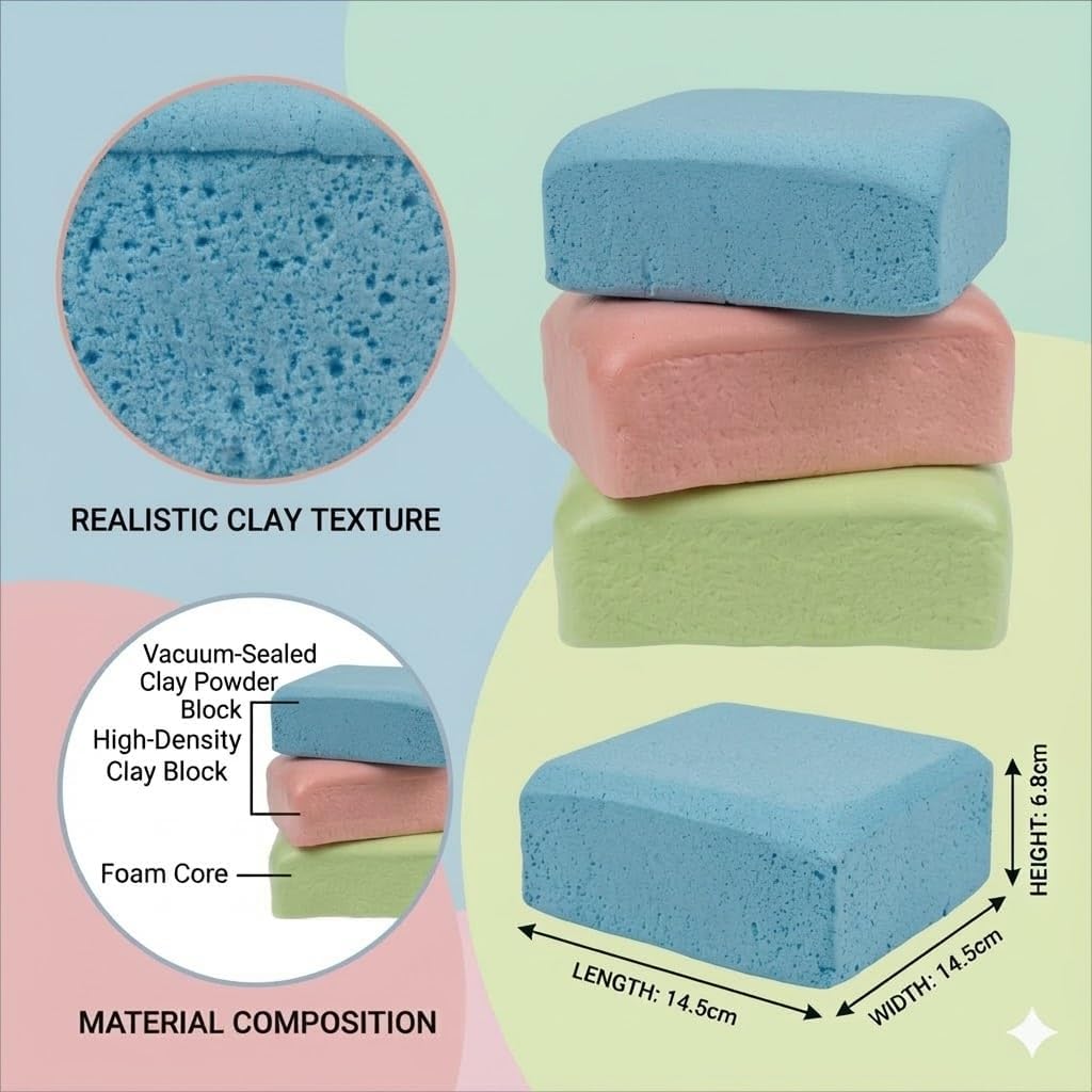Jumbo Slow Rising Squishy Cube for Adults Premium Desk Squeeze Toy for Stress, Taba Squishy Stress for Anxiety Relief, Office Fidget Focus Tool Party Favors Gifts (Blue)