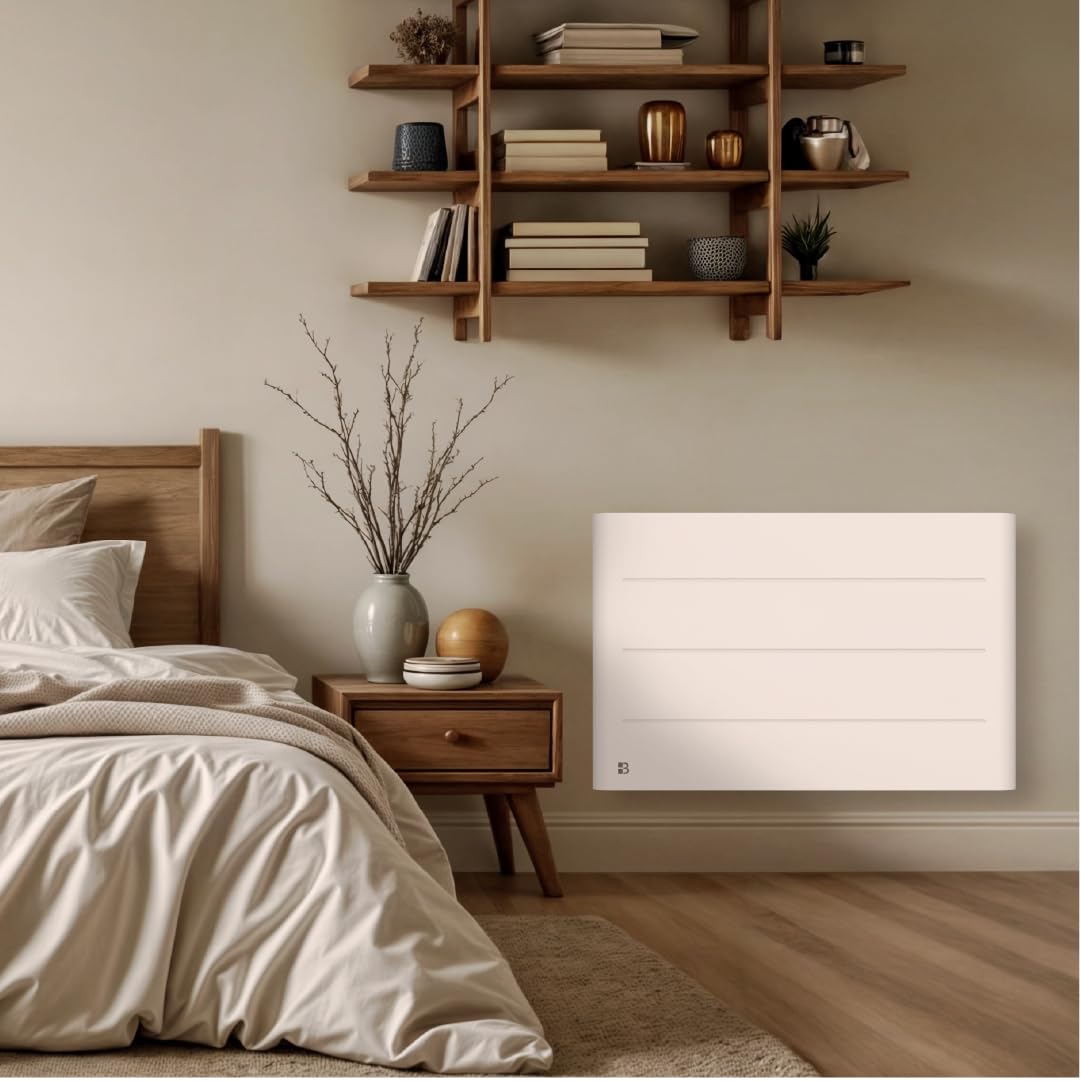 BESTHERM - Radiatore elettrico fisso a inerzia secca ceramica 1500W Bestherm TANIN orizzontale bianco