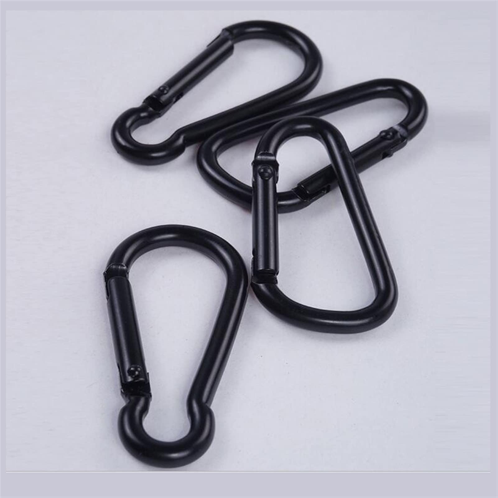 Karabińczyk, 5PCS Mini Karabinek Czarny D Kształt Klamra Aluminiowa Blokada Sprężyna Brelok Klips Na Zewnątrz Kemping Podróże(Gourd Shape)