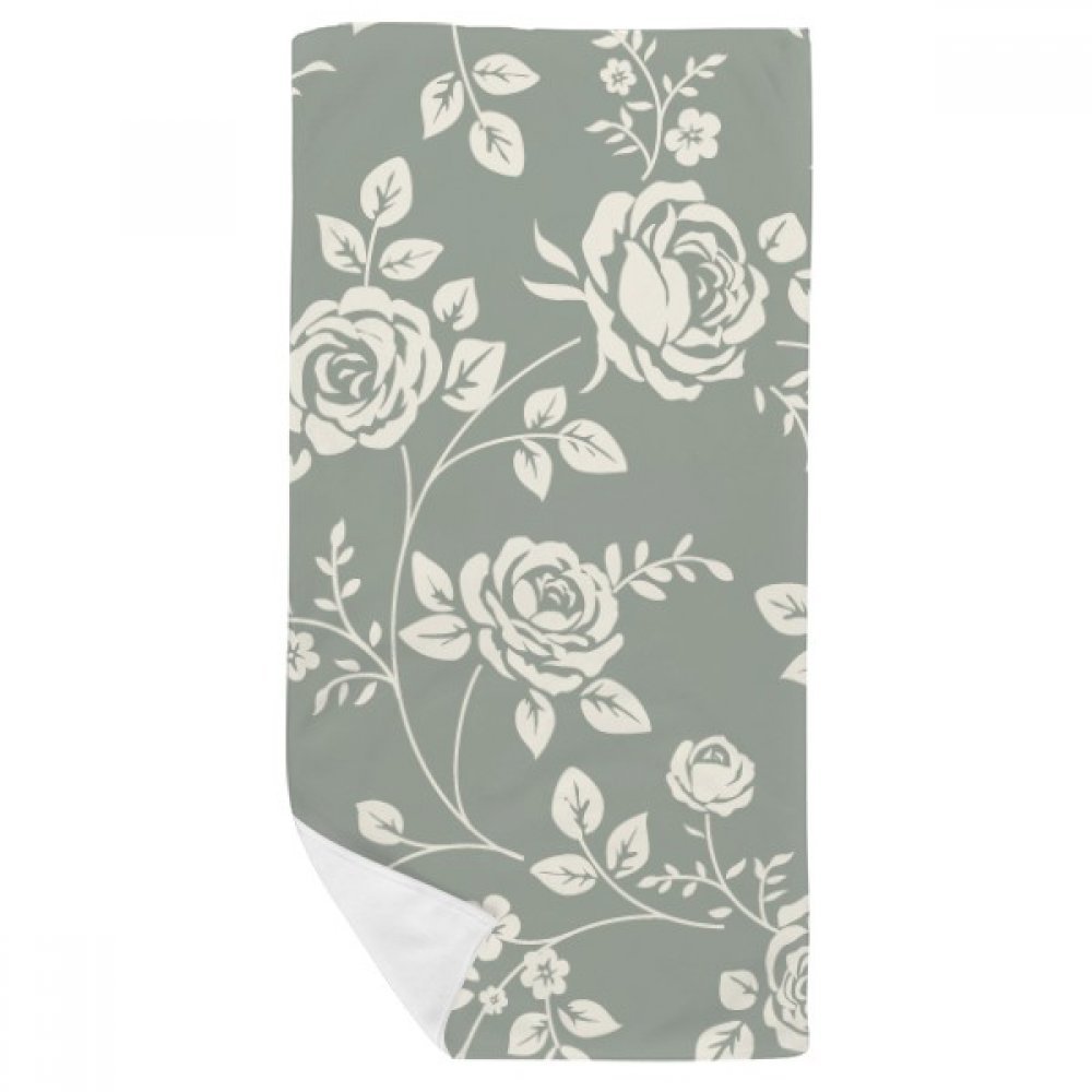 Débarbouillette motif fleur rose 35x70cm parfaite pour le soin du visage au quotidien