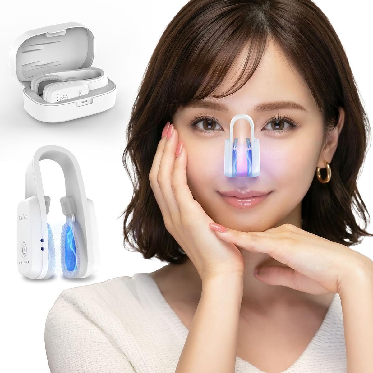 Amazon.co.jp: 鼻美顔器 鼻 ems 鼻用美顔器 鼻クリップ ノーズクリップ