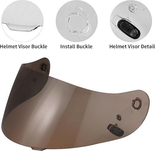 Miniatura 3 de VCOROS Casco de motocicleta, visera de repuesto para casco HJC HJ-09 CL-15 CL-17 CL-16 CL-SP AC-12 FS-10 CS-R1 IS-16 CS-R2 Shield