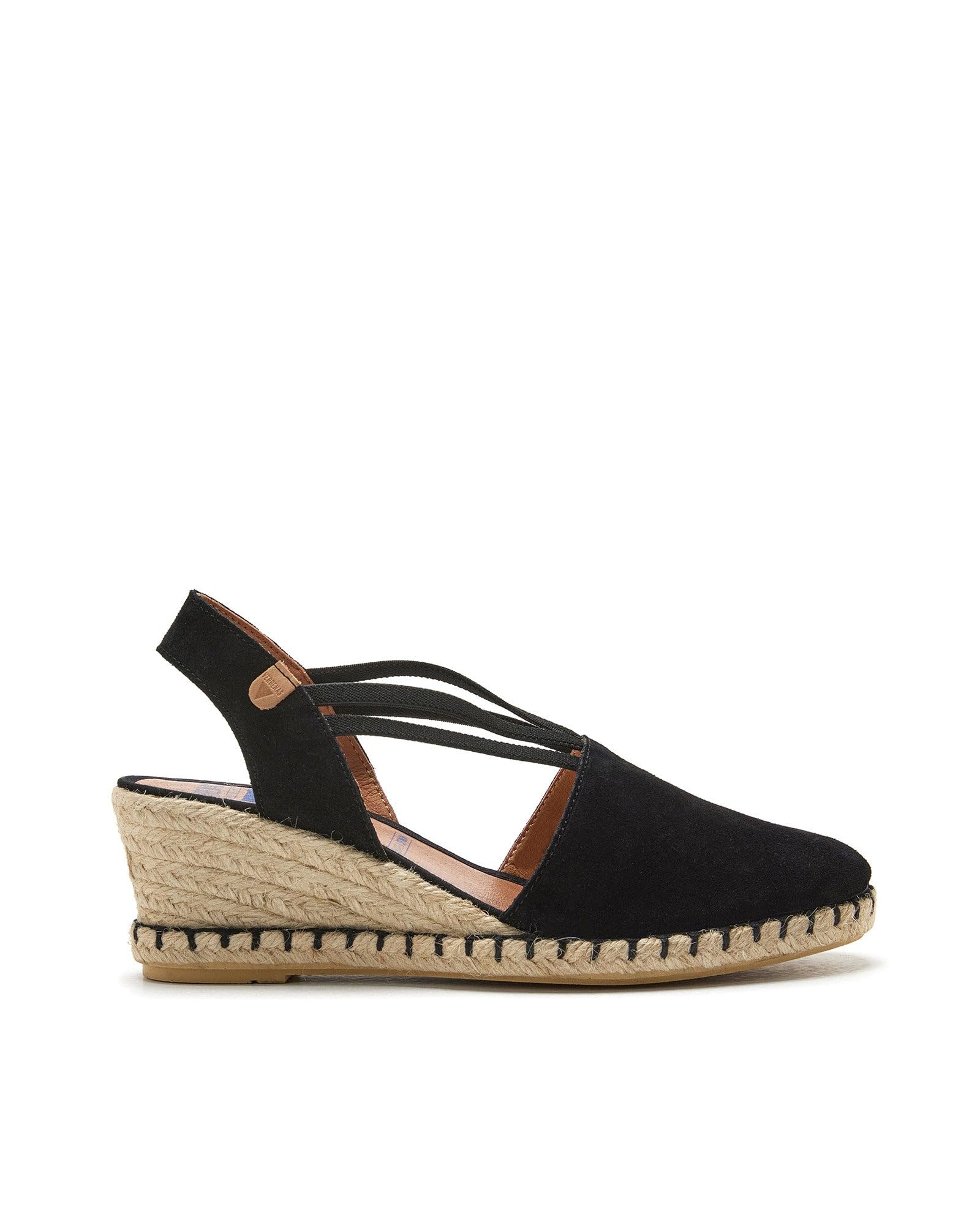 VERBENAS Wedges Maika Serraje Negro