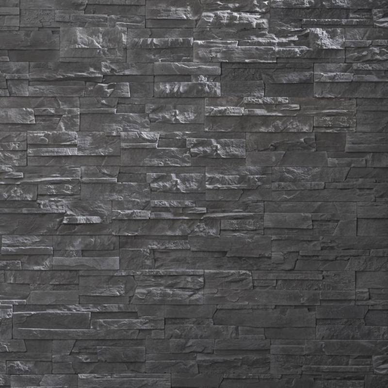 Parement imitation pierre graphite béton 0,52 m2