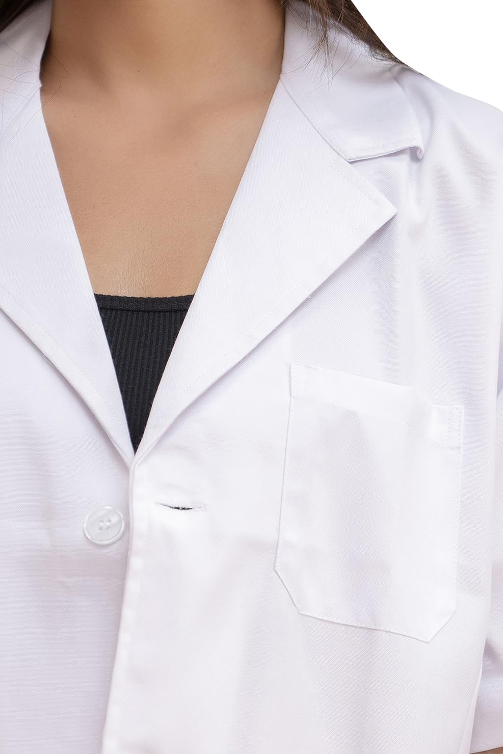 CLOTH KING Presents Unisex Cotton Half Sleeves Lab Coat Doctor Coat Women Coat Student Lab Coat Doctor Apron With Three Pockets(Pack Of 1). (M, White) 3