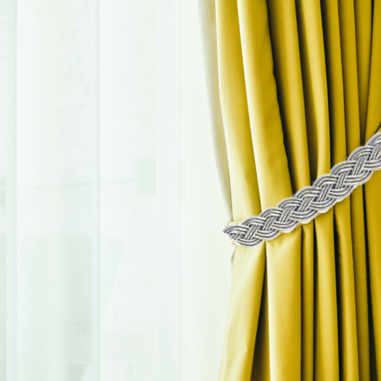 1 paio di fermatende intrecciati, fermatende intrecciati, semplici fermatende per tende e accessori per tende domestiche e decorazioni per tende (grigio