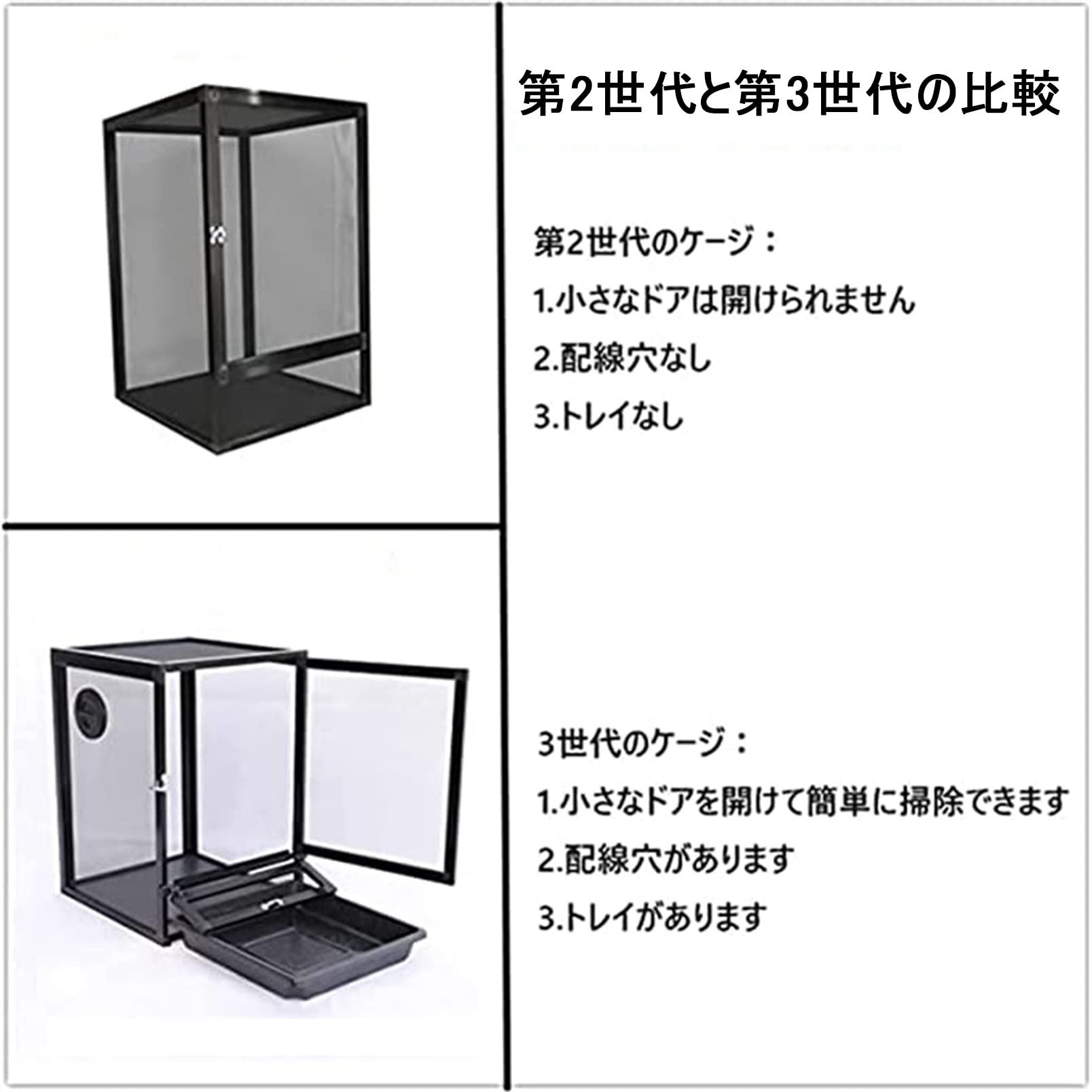 Amazon | 爬虫類 カメレオン ケージ 飼育ボックス 両生類小動物