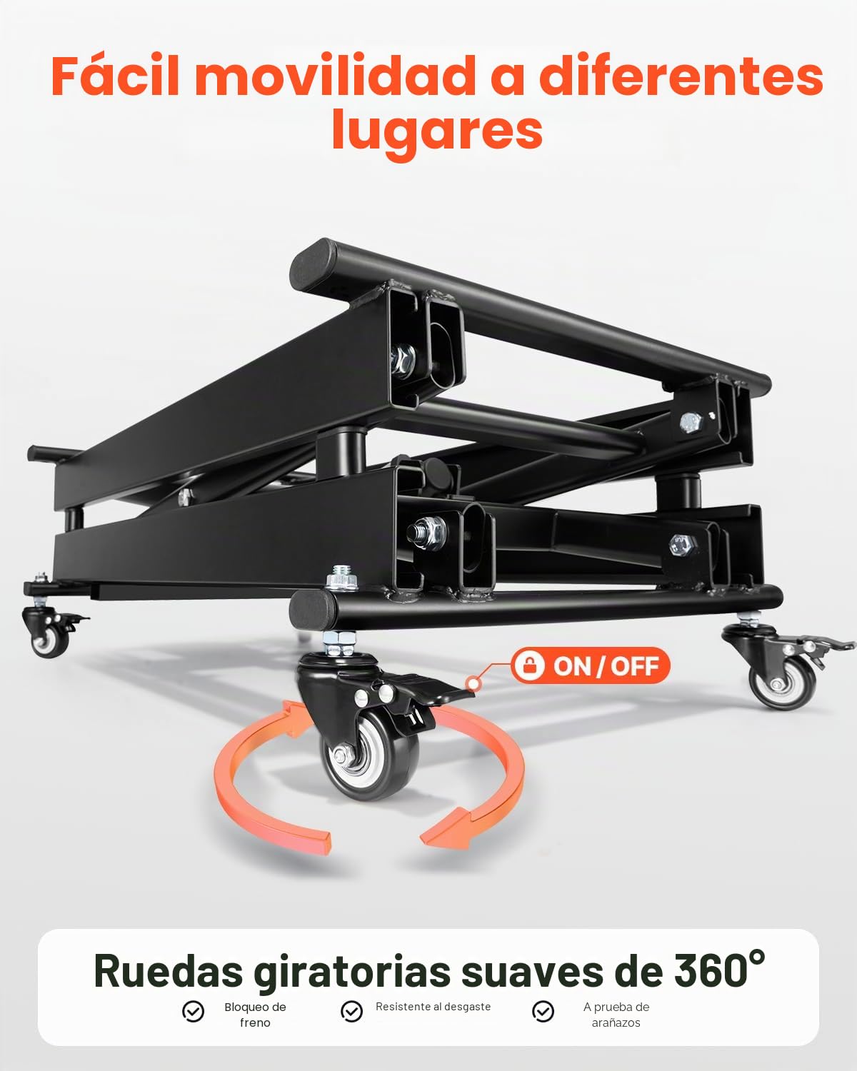 VEVOR Mesa Elevadora Eléctrica de Tijera Simple con Capacidad para 150 kg, Altura de Elevación de 200-710 mm, Mesa Elevadora de Café con 4 ruedas, para Manipulación y Transporte de Materiales, Negro