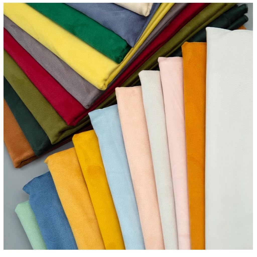 Tessuto scamosciato sintetico al metro morbido resistente elegante per progetti di abbigliamento e tappezzeria, tessuto scamosciato sintetico versatile e artigianato fai da te(1.47X1m)