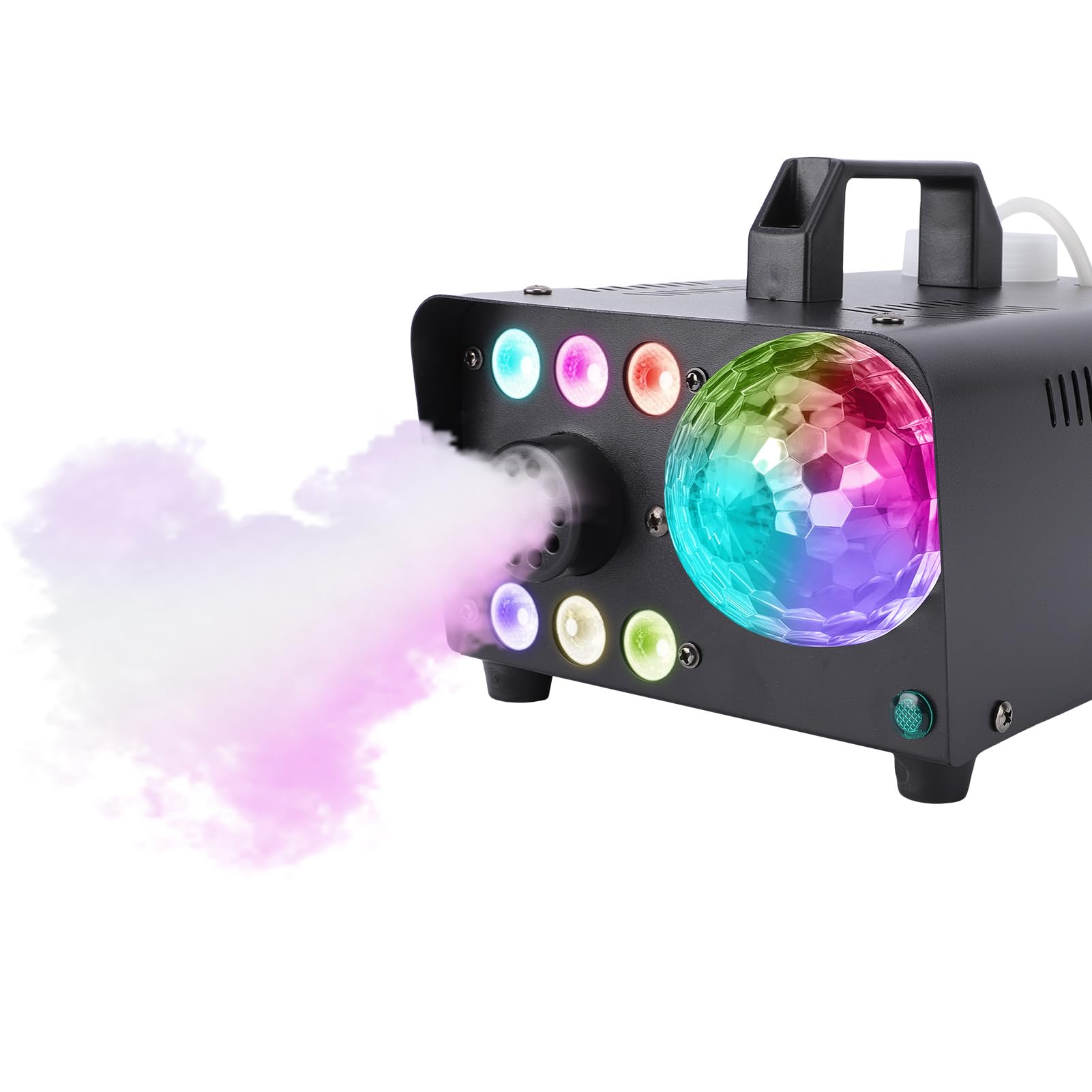 SUNGOOYUE Macchina per la Nebbia da Palco, Macchina per il Fumo da 600 W, Luce da Discoteca con Telecomando Wireless per Effetti Scenici di Feste, Matrimoni, Club DJ (Spina UE 220-240 V)