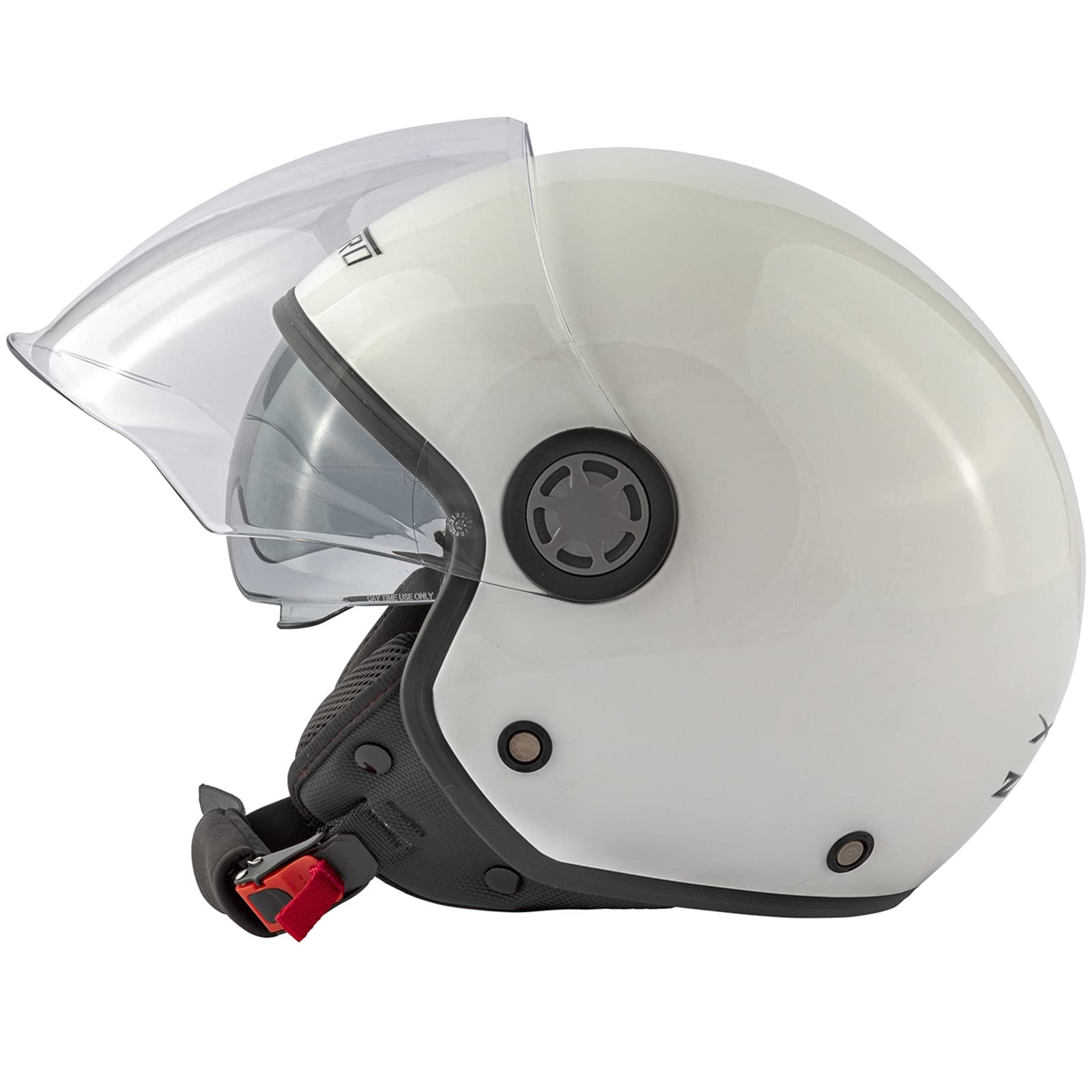 A-pro Casque Jet Moto Scooter Pare-soleil Longue Visière Certifié ECE 22 06 Blanc L