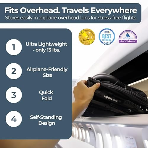 Miniatura 2 de Inglesina Quid 2 - Cochecito de viaje ligero ultra compacto, para bebés y niños pequeños, asiento reclinable, plegable, toldo plegable, 3 meses - 50