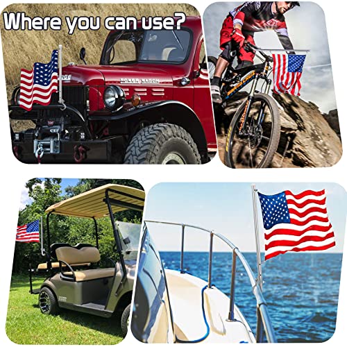 Pebbly Beach Boat Flag Pole,Stainless Steel Rail Mount Flag Pole For Marine Boat Golf Cart,Easy To Install Flag Pole Kit For Pontoon #TOP6