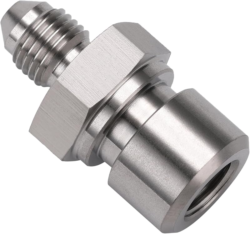 Adaptador de linha de freio 3AN macho para 3/8-24 fêmea Podavelle em aço inoxidável – 1 unidade