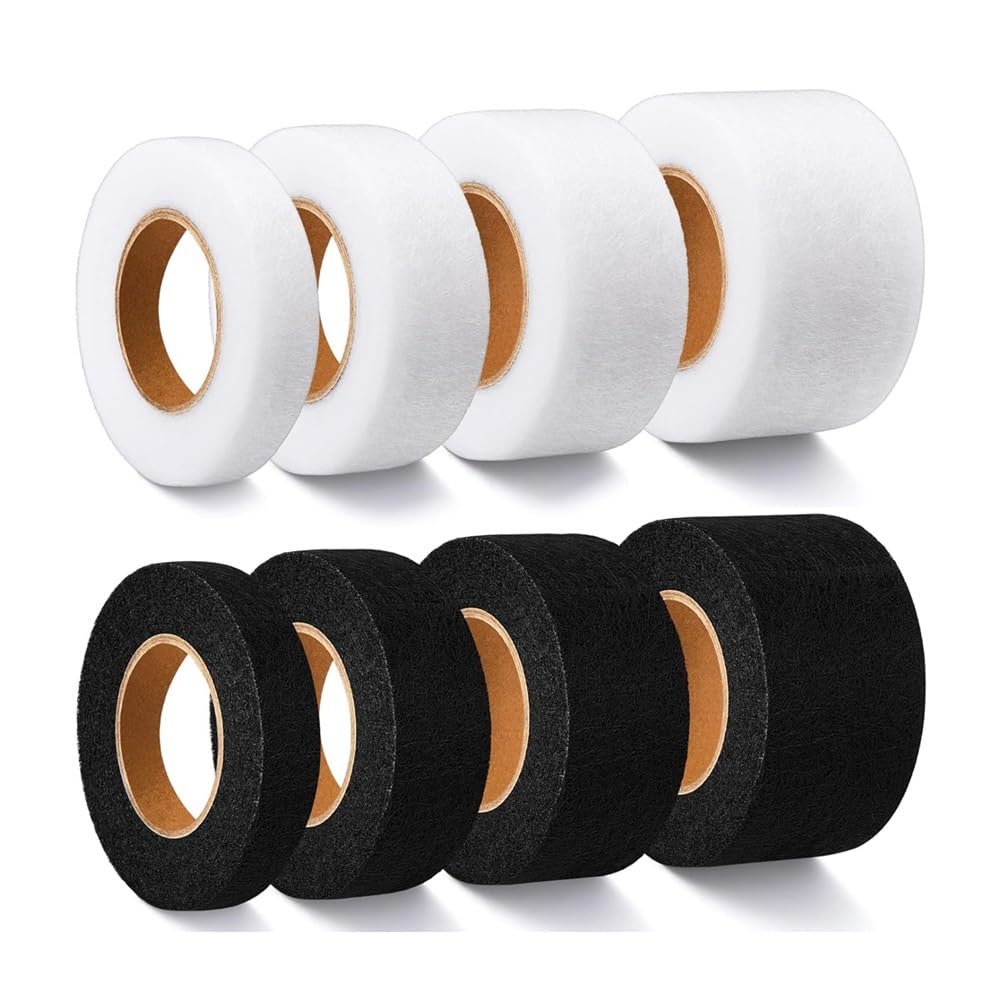 Cinta para dobladillos, Cinta de Dobladillo de Hierro de 50M, Cinta de Dobladillo Fusible de Tela sin Coser for Pantalones Vaqueros, Cortinas, Vestidos, Tela for Costura de Ropa(Black,40MM)