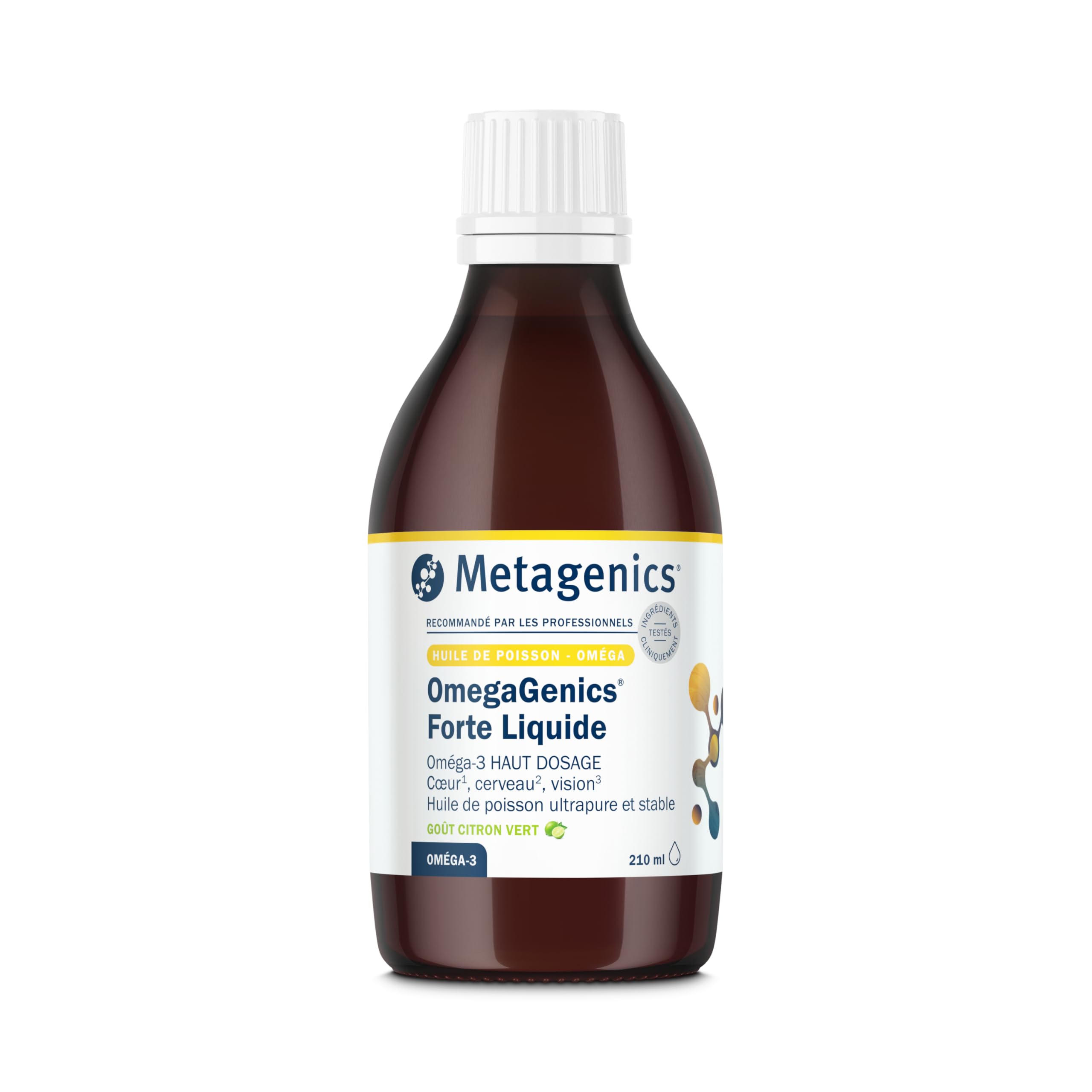 Metagenics Omegagenics Forte, Oméga 3, Haute Dose, Huile Poisson Liquide