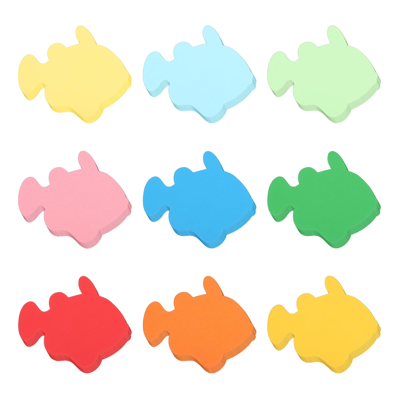 sourcing map 108 Pcs Colorful Fish Cutouts Paper, Spring Bulletin Board Cutouts Decorations Fish Shaped Die Cut Paper Cut-Outs with Glue Point for DIY Craft Classroom โ image 1