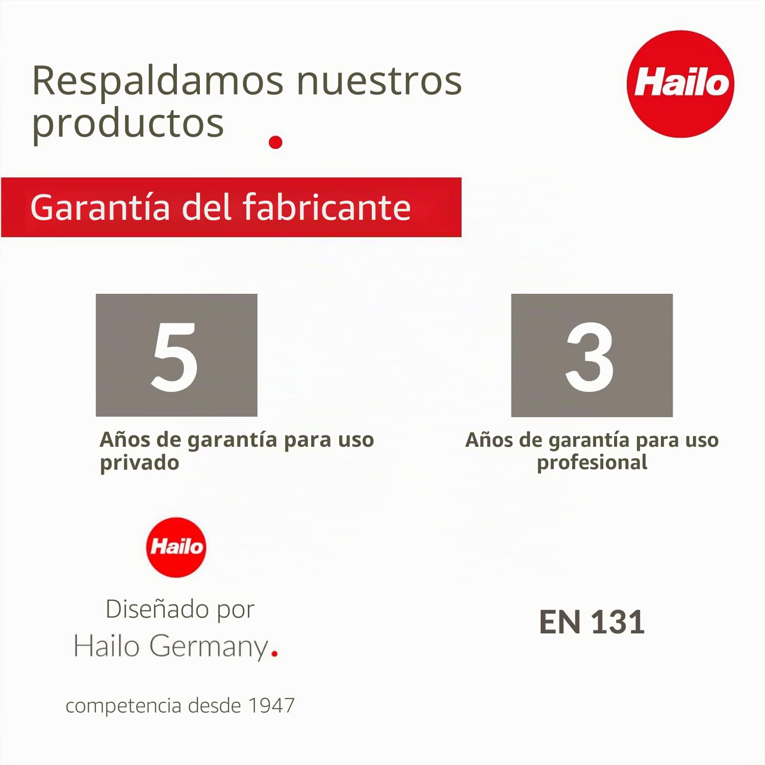 Hailo LivingStep Plus - Taburete de aluminio con estribo alto de seguridad (2 peldaños)