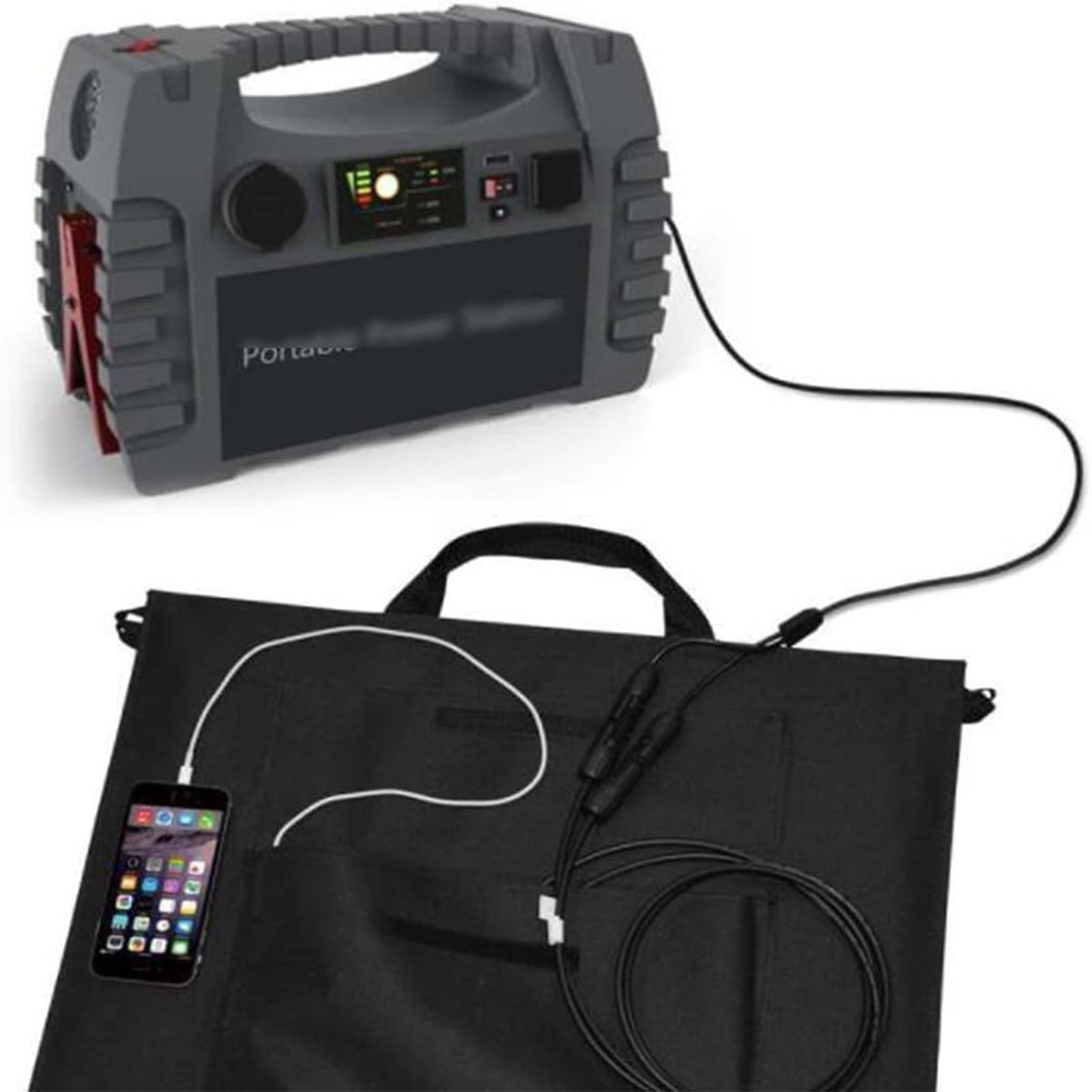 Kit De Panneau Solaire Pliable Monocristallin Portable Léger avec Sortie USB De Contrôleur pour Bateau De Camping-Car RV