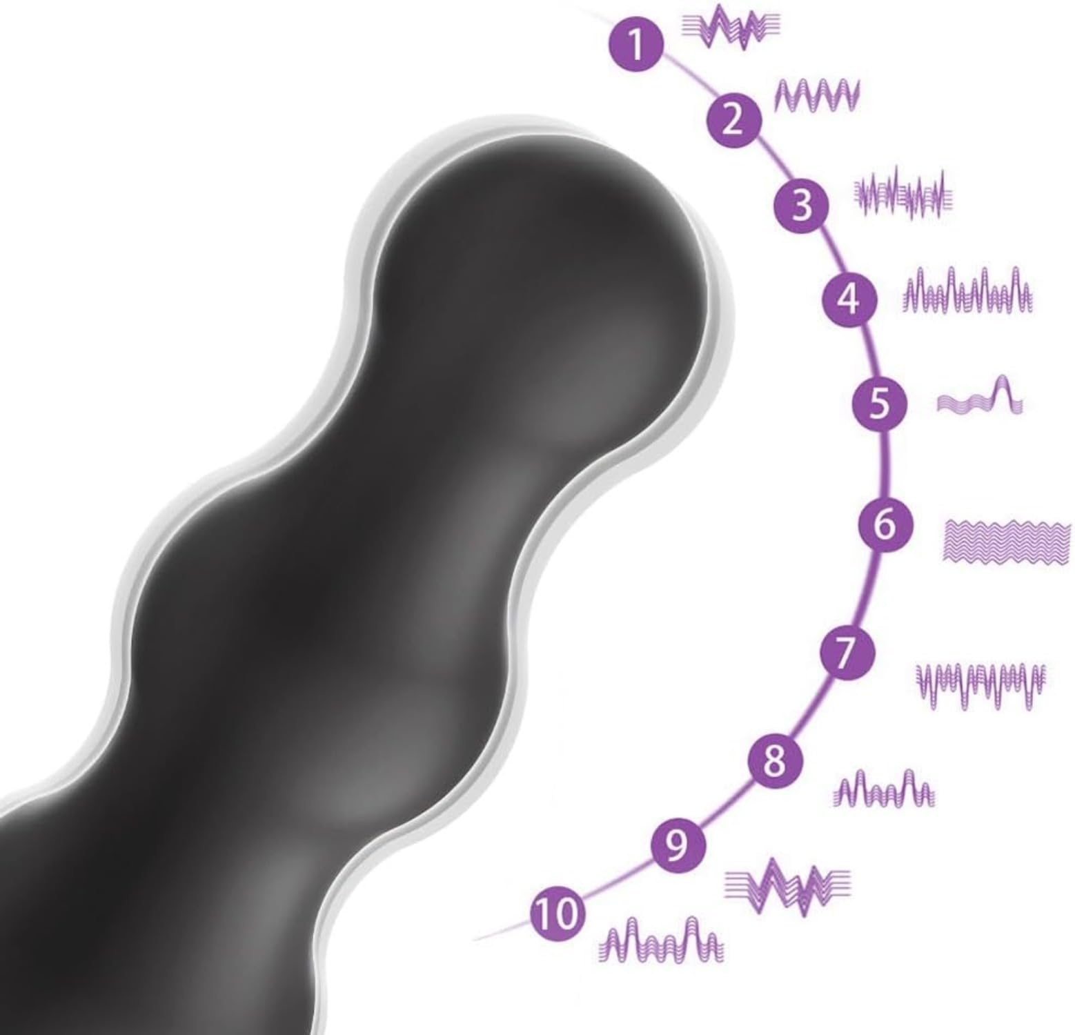 Plug anale vibrante gonfiabile, 10 modalità di vibrazione, con telecomando, pallina in silicone, stimolazione della prostata, sex toy universale