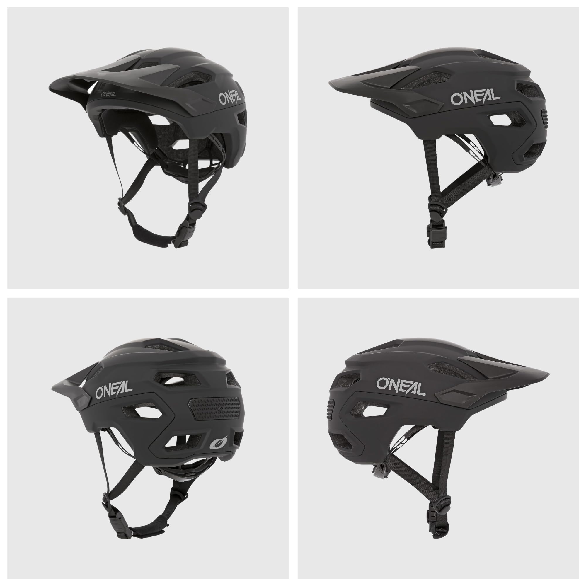 O'NEAL Casco de Bicicleta I Casco de Bicicleta de Montaña con Orificios de Ventilación I Certificación de Seguridad EN1078 I Casco Trailfinder Split V.20 I Casco MTB | Negro | Talla S/M