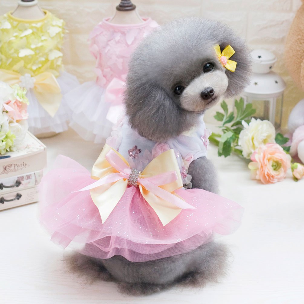 Costume Da Principessa Per Cani E Gatti - Tut&ugrave; Satinato, Taglie XS A XL, Per Feste E Foto