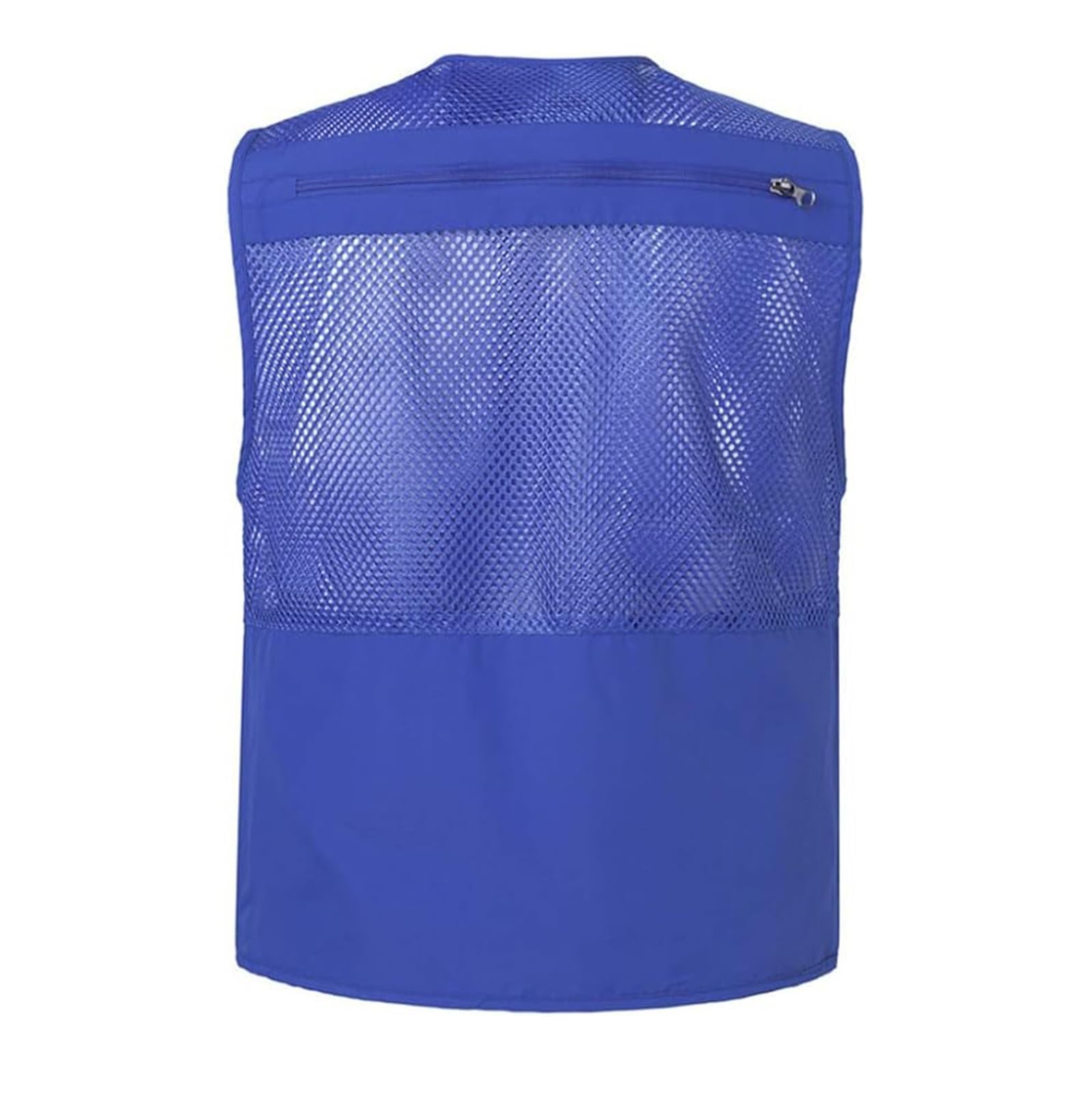 CLSQLXYJZC Gilet Da Lavoro Uomo In Rete Antistrappo, Gilet Da Uomo In Rete Leggera Traspirante Con Cerniera, Multitasche, Giacca Casual Senza Maniche Campeggio, Per Corsa, Lavoro, Fotografia