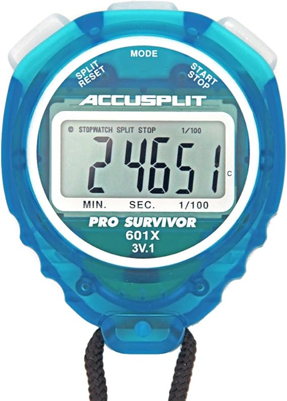 ACCUSPLIT Pro Survivor A601XBK Stopwatch, Clock, Extra Large Display