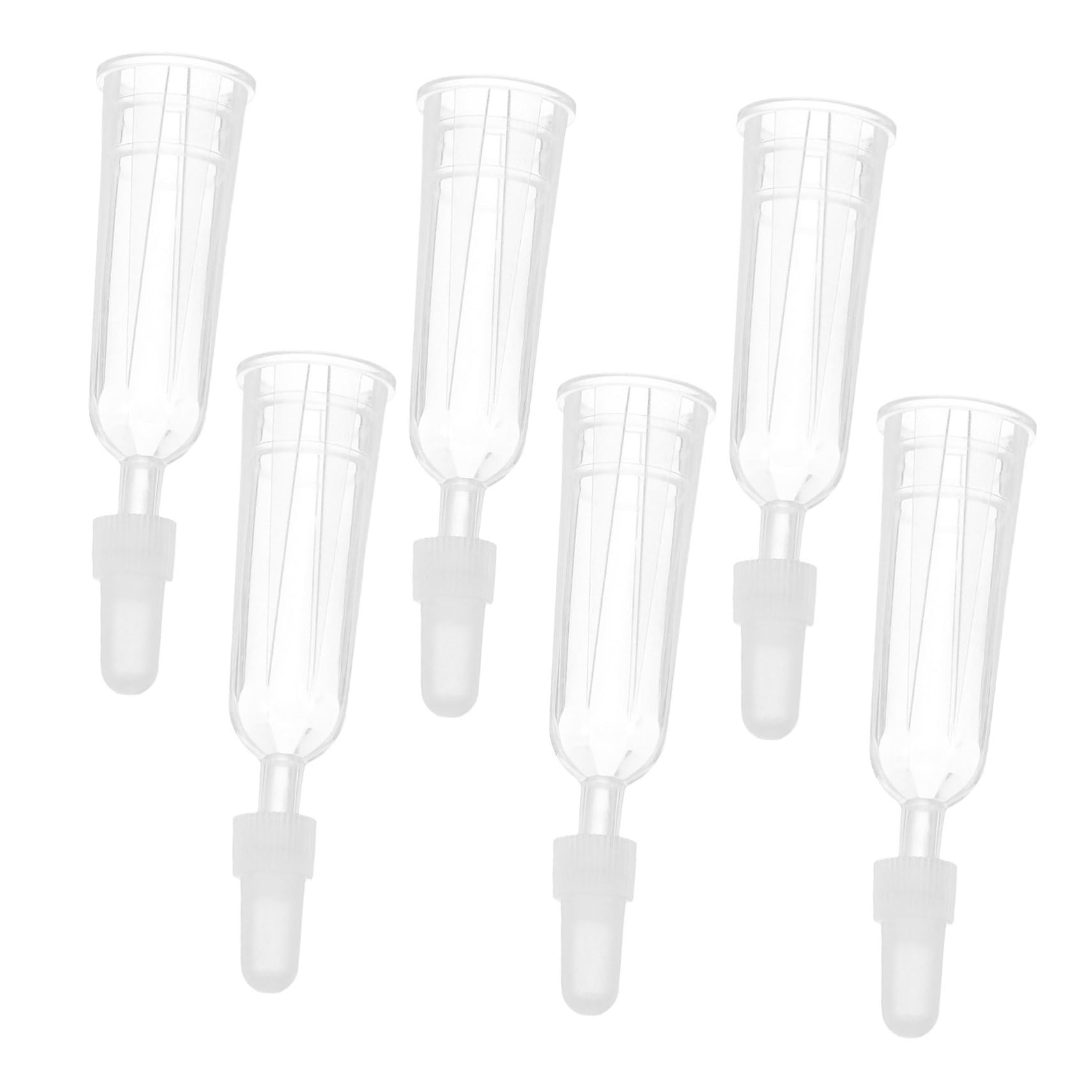 STOBAZA 6Pcs Tip Caps Transparent Applicator Tips for Liquid Dispensing Compact and Lightweight Ampule Accessories for Medical and Laboratory Use