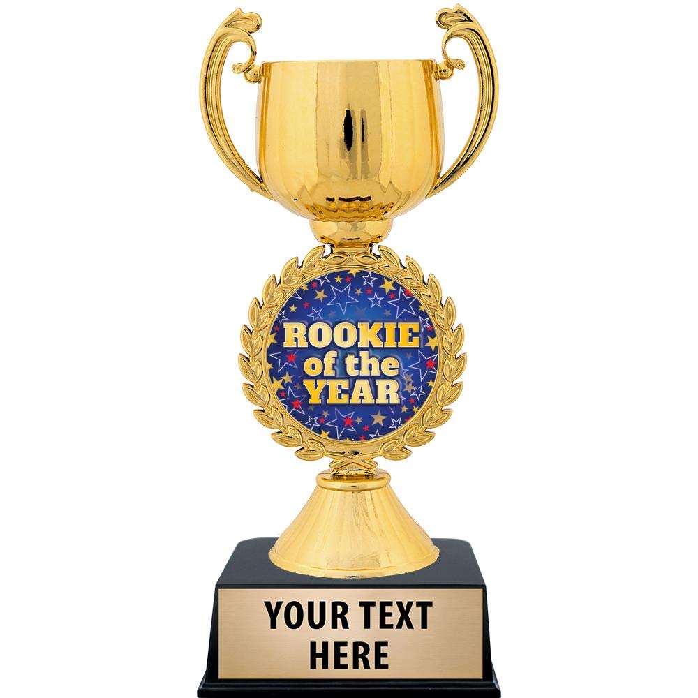 Crown Awards Personalized Rookie of The Year Trophy, 7.25" Gold Cup Rookie of The Year Trophies with Free Custom Engraving Prime