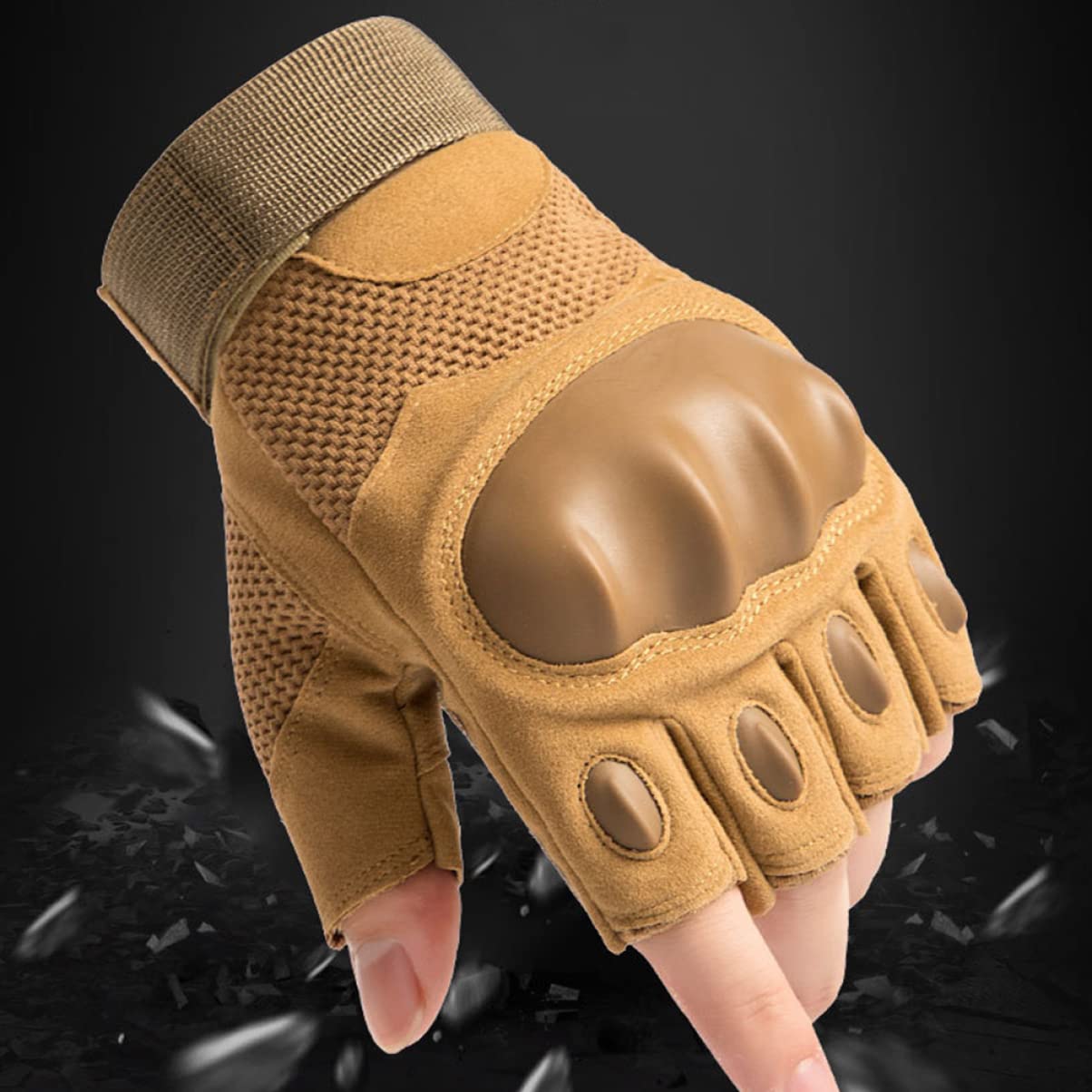 BESPORTBLE 3pares Guantes De Ciclismo De Dedo Resistentes Al y Antideslizantes para y Actividades Unisex XL Color Khaki