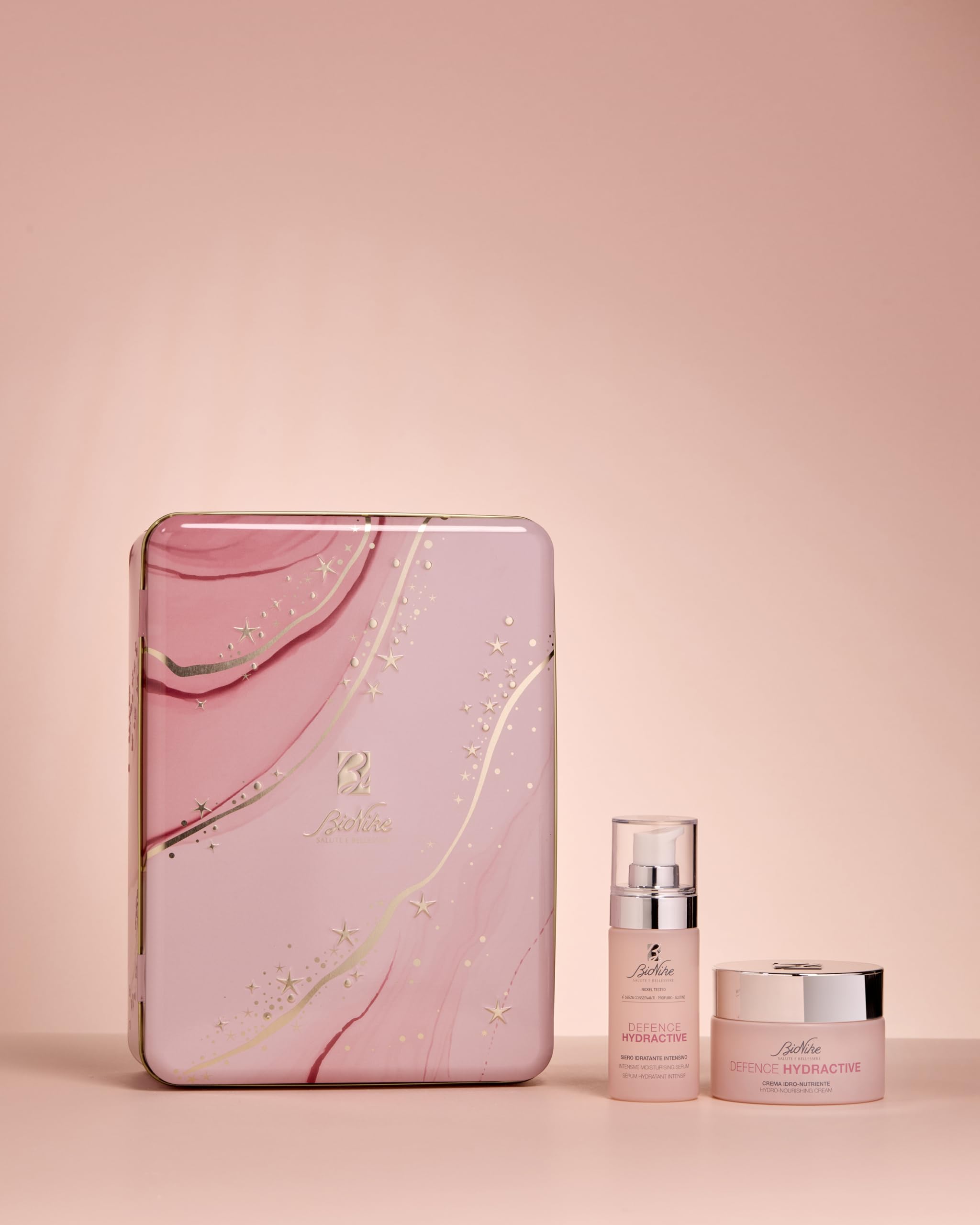BioNike Cofanetto Set Regalo Donna Defence Hydractive - Crema Viso Idro-Nutriente 50 ml e Siero Idratante Intensivo 30 ml per Pelli Sensibili e Secche