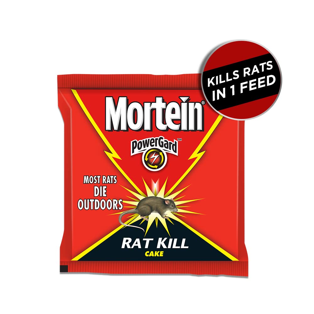 Mortein PowerGard Rat Kill Cake, 25 g Kills rats outdoors in one feed